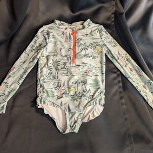 Carters Girls Rashguard Bathing Suit - 5T